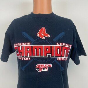 Boston Red Sox 2007 American League Champs T Shirt MLB Baseball Blue Size M